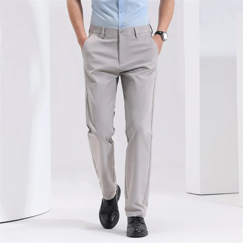 Men's Slim-Fit Cotton Trousers | Savoni